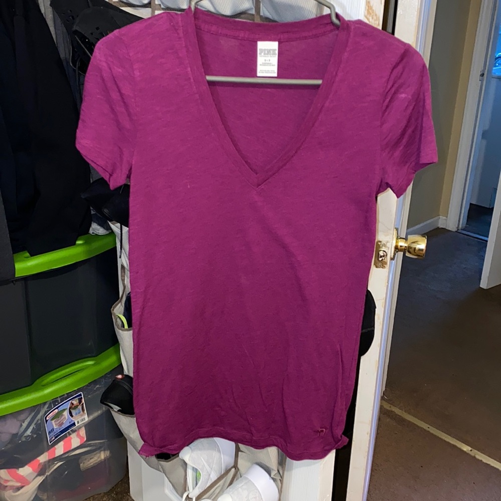 Pink vneck shirt. Sleep shirt.